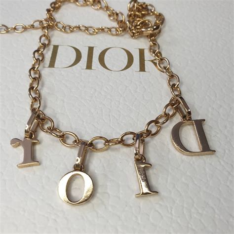 dior jewellery necklace|Dior letters necklace value.